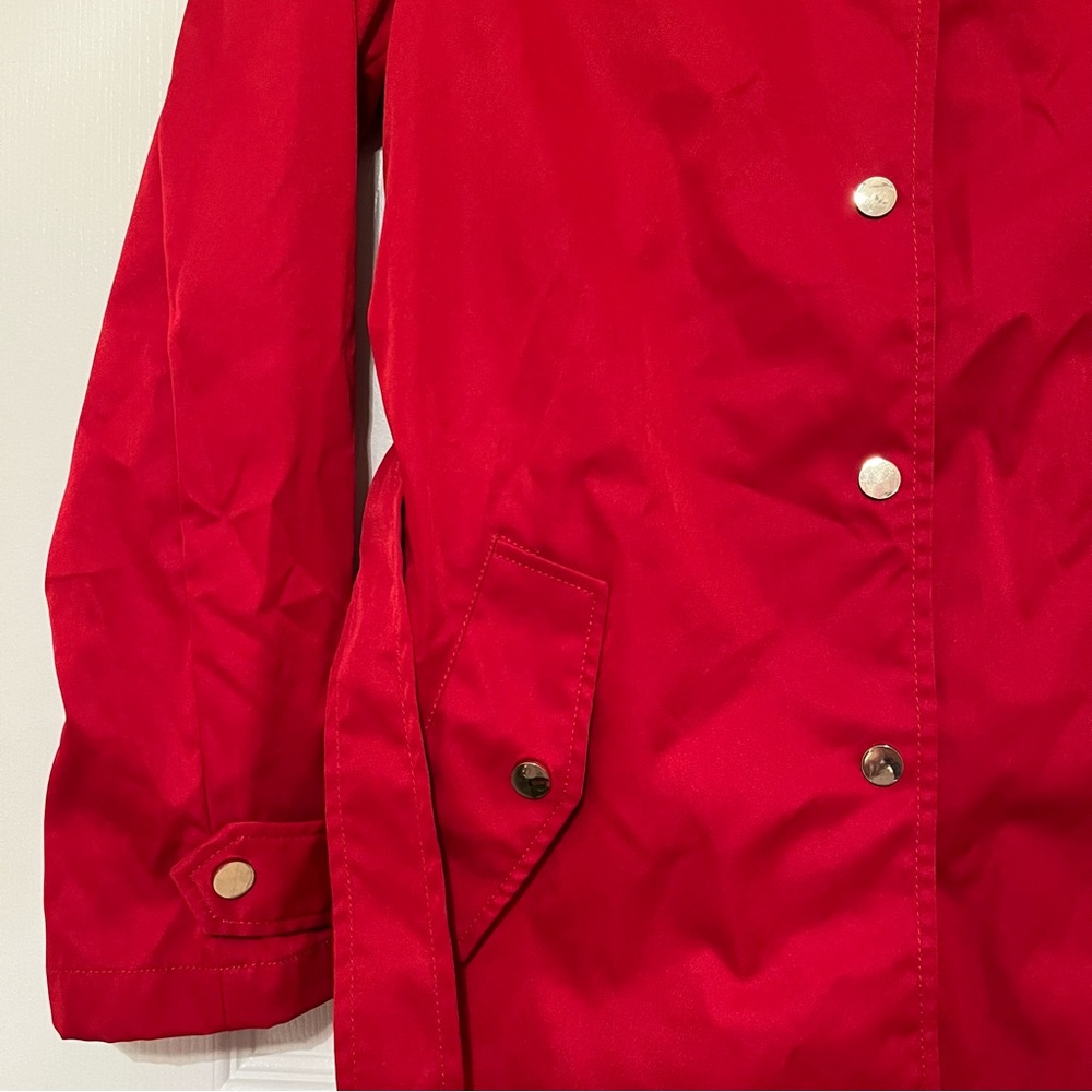 Zara Basic Lightweight Jacket Rain Red Womens S S… - image 4